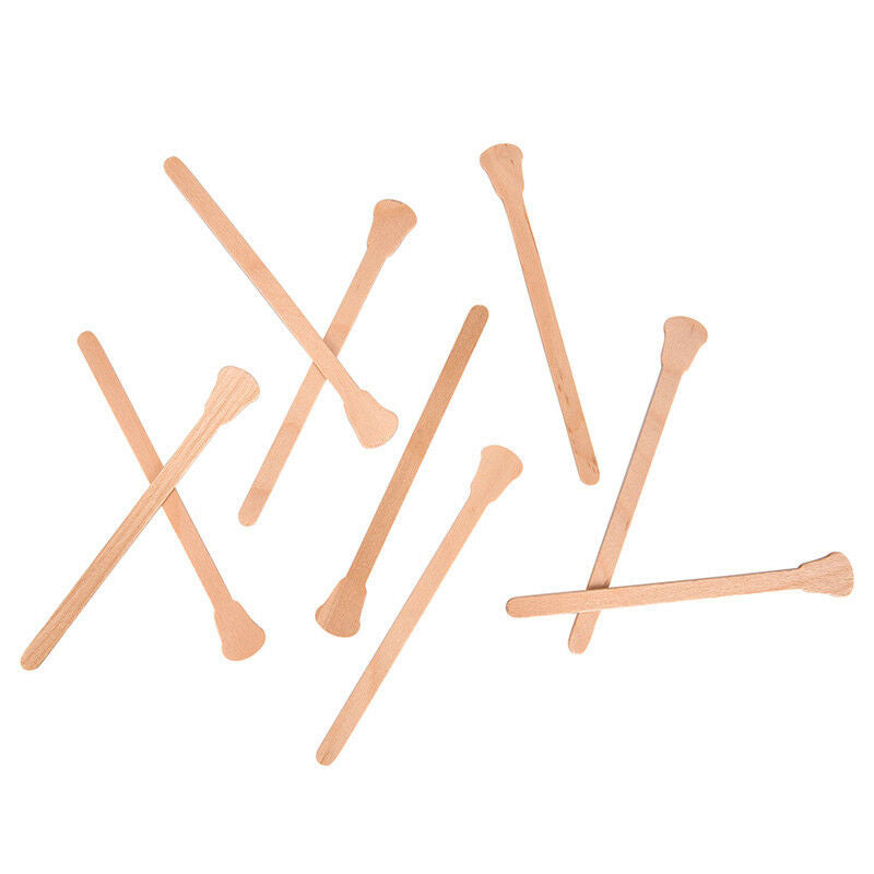50PCS Wooden Waxing Wax Spatula Disposable Bamboo Sticks Kit Skin Beauty Tool FT