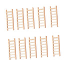 10Pcs Micro Landscape Decoration Wooden Ladder Ornament Garden DIY Crafts Wood
