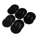 5 Pieces Round Black Palm Brush for Men, Portable Hair Brushes Beard Shampoo