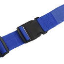 Plastic Release Buckle Adjustable Luggage Strap Belt Black Blue