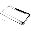 1PCS Chrome Stainless Steel Metal License Plate Frame Tag Cover With Screw BX