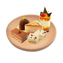 Dish Snack Platter Food Plate Wood Round Serving Bowl Salad Tray Breakfast Plate