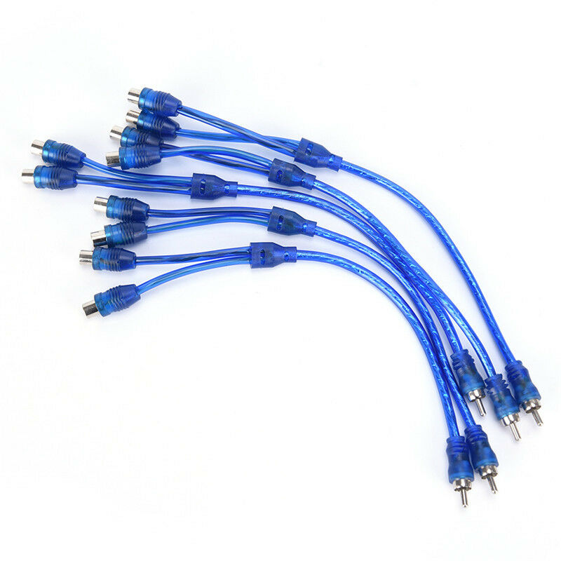 rca audio cable "Y" adapter splitter 1 male to 2 female audio line plug HI&P TO