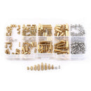 300X Brass M2 Hex Column Standoff Support Spacer Screw Nut Assortment Kit Y9S5