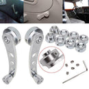 2x UNIVERSAL CAR BILLET ALUMINUM WINDOW CRANK HANDLE WINDER TRUCK PICKUP DOOR nb