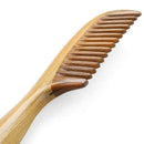 Handmade Natural Green Sandalwood Hair Combs - Anti-Static Sandalwood Scent