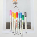 8 Colors Self Outline Metallic Markers Double Line Pen Greeting Card Drawing
