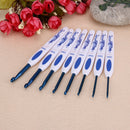 8pcs Blue and White Porcelain Handle Aluminium Crochet Hooks Knitting Set