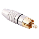 4 x RCA Male Plug Non Solder Audio Video Locking Adapter Connector Z5F5