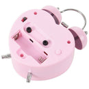 Cute Small Double-Bell Night Light Children Mini Quartz Alarm Clock Heart (