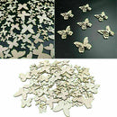 50 pcs Wooden Butterflies Shape Craft Embellishments Scrapbook Wood Arts Us S8M5