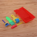 5x Sponge Roller Brush, Paint Palette Tray, Children Graffiti Painting Tool