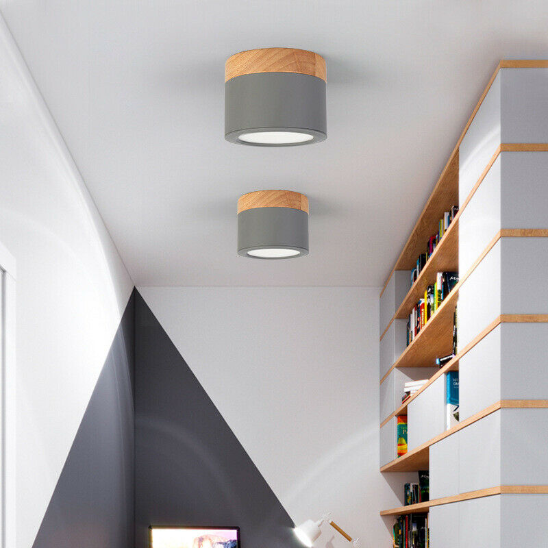Led Ceiling Spot Light For Ceiling Lamps Lighting Fixtures Led 5W Wood Down Q9Y2