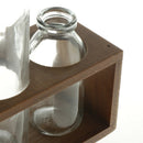 Tabletop Glass Terrarium for Hydroponics Plants Home Decor-3 Bottle