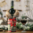 Wine Bottle Cover Creative Champagne Bag Christmas Restaurant Decor (Red) A