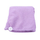 1 PC Magic minifiber Hair Drying Towel Hat Cap Bath Head Wrap - Purple