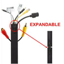 4 Pieces Of Black Neoprene Zipper Cable Organizer