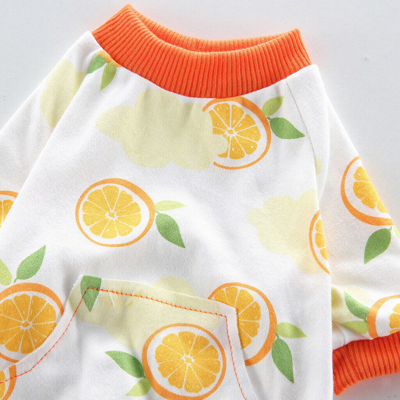 Pet Pajamas Comfort Pet Puppy Clothes Apparel For Small Dog Puppies Orange-L