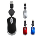 Mini USB Wired Mouse Retractable Cable Tiny Small Mouse 1600 DPI Optical Co P2B1