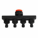 4 Way Pipe Water Tap Splitter Valve Divide Water Controller Watering Equ ZWS
