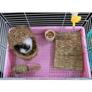2x Rabbit Bunny Chew Toys Woven Bed Mat for Guinea Pig Chinchilla Squirrel