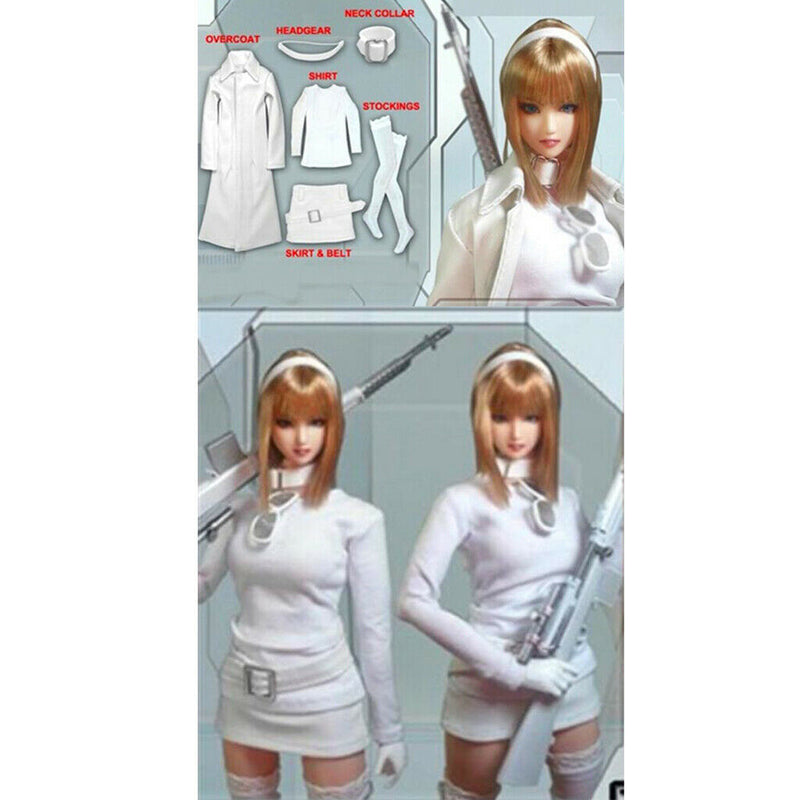 1/6 Scale  Overcoat Dress Stocking Hair Band for 12'' PH Action Figures