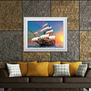 5D DIY Full Drill Diamond Painting Sailboat Cross Stitch Embroidery Craft