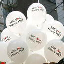Pack of 10 "Will You Marry Me'' White Latex Balloons for Romantic Surprise
