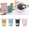 Cute Cat Pencil Case Flexible Pen Bag Zipper Box Makeup Brush Pouch Brown