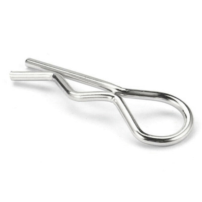 50Pcs Stainless Steel Body Clips Shell Cover Pin Bend for 1/10 RC Car Remot C6I6
