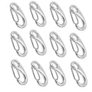 Marine 12pc Stainless Steel Egg Shape Spring Snap Hook Clip Link Quick Carabiner