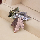 Classic Tricolor Maple Leaf Retro Brooch Pin Lapel Party Wedding Corsage Pin