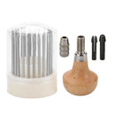 23Pcs Bead Grain Tools Set Graver Beader with Graver Wood Handle for Goldsm Q2P5