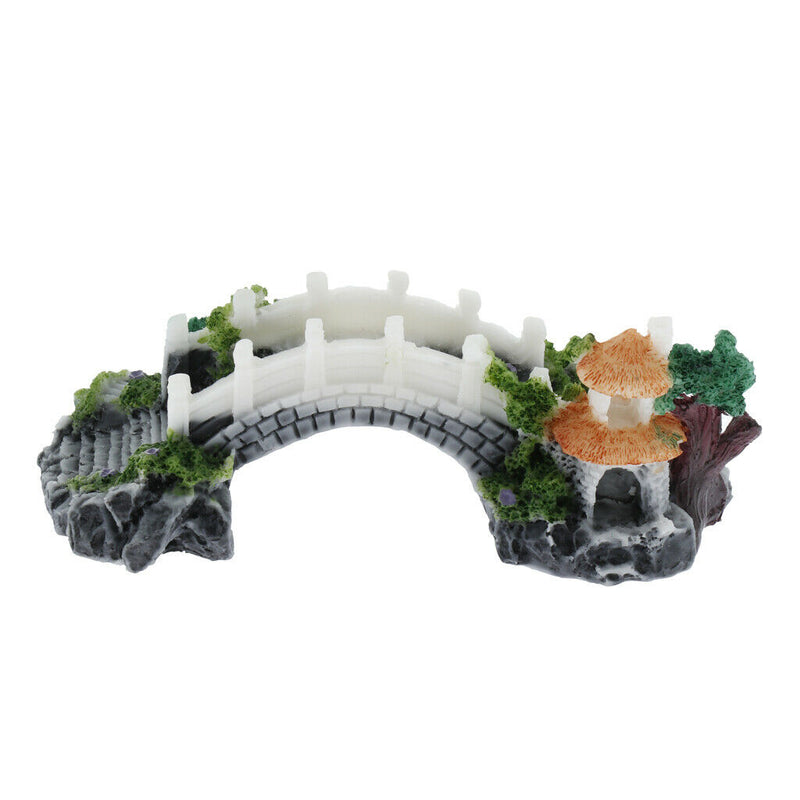 Aquarium Hide Hut Artificial Bridge Wonderful for   Tank Landscape Decor