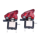 2PC Red LED SPST Toggle Rocker Switch Control On/Off 12V 20A with Safety Co V1A3