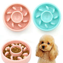 3Pieces Dog Food Water Slow Feeder Pet Anti-Gulping Bowls Dogs Labrador