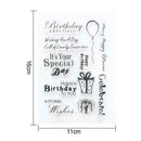 Birthday GiftDIY Transparent Silicone Clear Stamp Cling Seal Embossing Scra K1C4