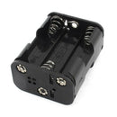 5X(Double Side Spring 6 x 1.5 V AA Battery Holder Case Box Black X6I8)