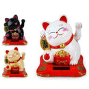 Bigger Solar Powered Lucky Beckoning Fortune Cat 6"1/24 Welcoming New B7V7 K0D7