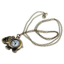 40 x 31 mm Pocket Watch Necklace Watch Bronze Elephant