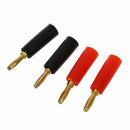 4 Pcs Screw Type Audio Speaker Connector Banana Plug Red & Black D1V2