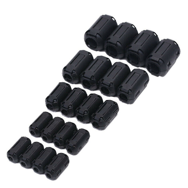 20 Clip-on Ferrite Ring Cable Clips Core RFI EMI Noise Suppressor Filter Bea  Bj