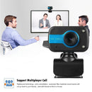 USB Webcam with Built-in Microphone 2LED Night Vision Clip-on Web Camera AU