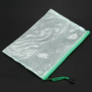 A4 green net PVC folder bag with zipper A6K4