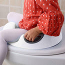 Baby Potty Toilet Training Seat Portable Toilet Ring with Armrest (White) A