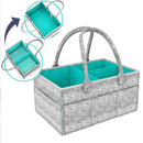 Portable Infant Kids Nappy Felt Baby Diaper Caddy Organizer Foldable Storage Bag