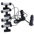 4x 3LED Car Charge Interior Accessories Blue Atmosphere Lamp Floor Decor Li- 3C