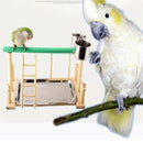Bird Playground Parrots Wood Perch Playstand Gym Stand Playpen Ladder with