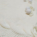 Knitted Christmas Tree Skirt Yarn Country Style Christmas Day Decoration 12