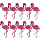 10PCS Flamingo Patch Embroidered Sew Iron On Bag Fabric Applique DIY Craft J LJ